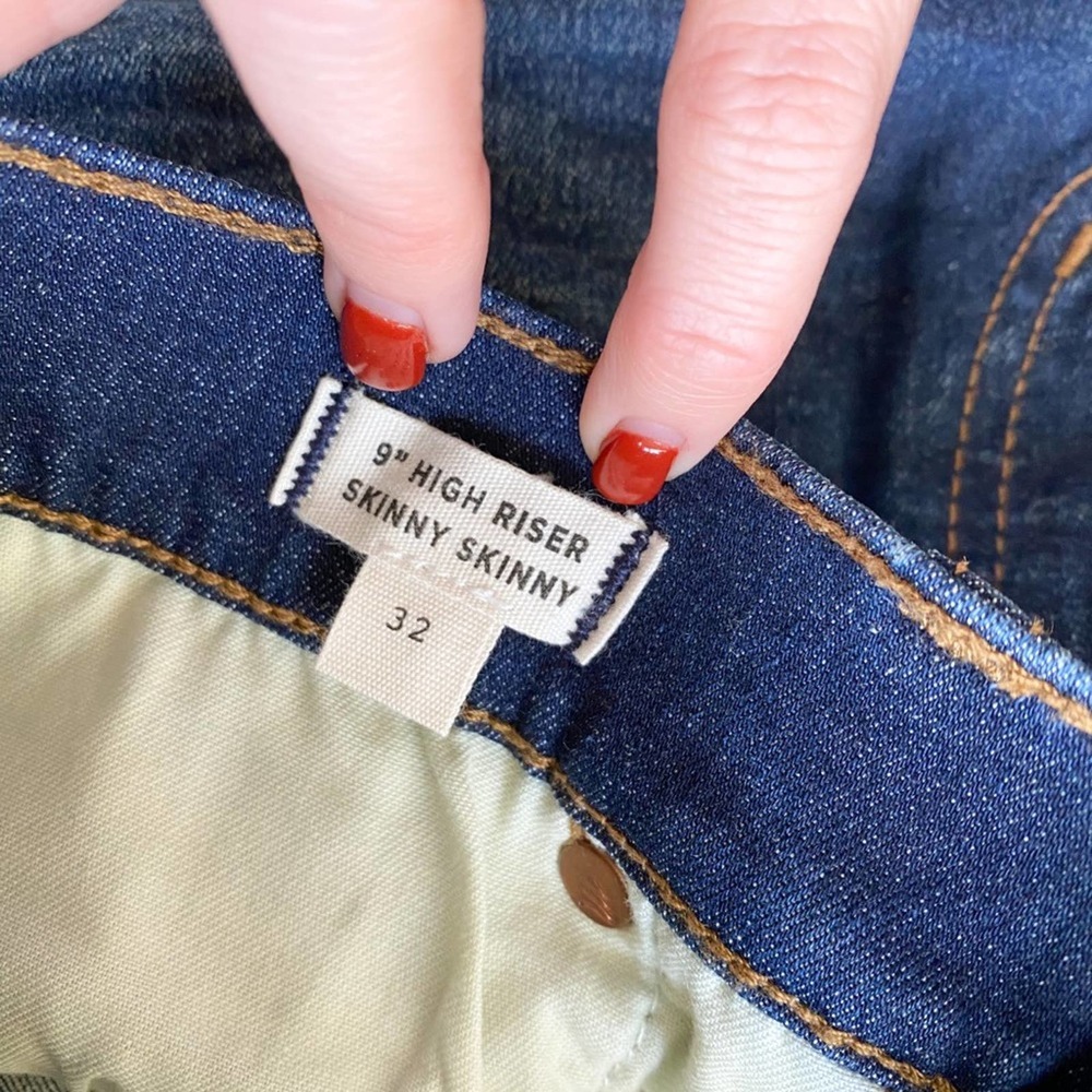 MADEWELL Women's Medium Wash 9" High Riser Skinny Skinny Jeans sz 32 NWT - Picture 8 of 11